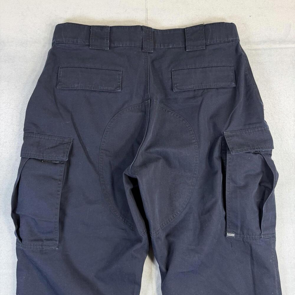 511 Tactical Cargo Pants Mens Large (36-38) Navy TDU Canvas Ripstop Adjustable - Picture 4 of 7
